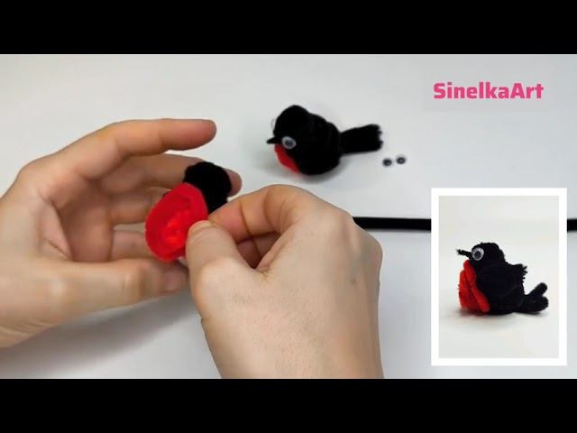 Снегирь своими руками поделка / Pipe Cleaner / DIY / Tutorial / Синельная проволока мастер класс смотреть онлайн