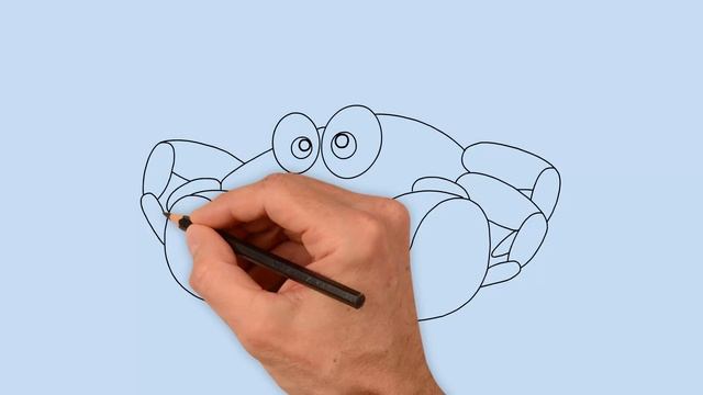 Як намалювати веселого краба крок за кроком