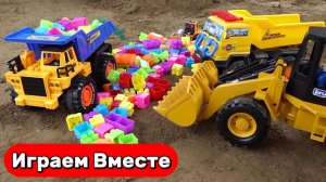 Машинки мультики 🚛 Играем с машинками: строим мост и спасаем самосвал 🚛 Видео для детей