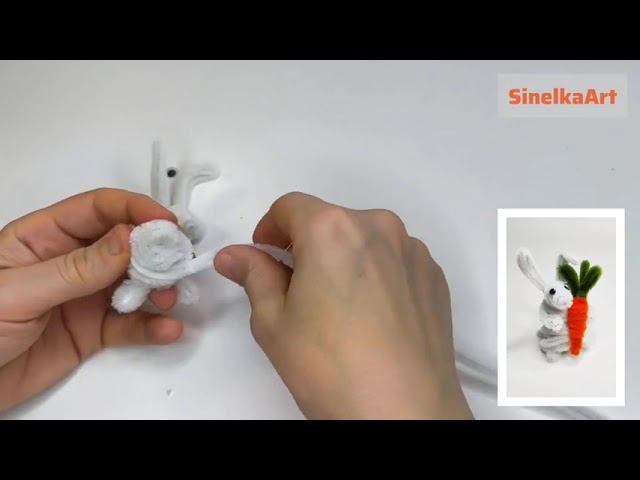 Поделка заяц своими руками / DIY / Tutorial / Синельная проволока мастер класс смотреть онлайн
