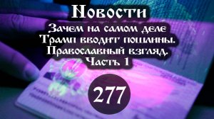 28.04.2025 Зачем на самом деле Трамп вводит пошлины. Православный взгляд. (Выпуск №277. Часть 1)