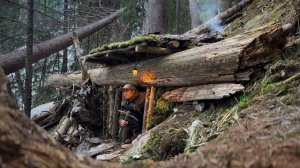 Строительство полноценного и теплого убежища для выживания | Solo Bushcraft
