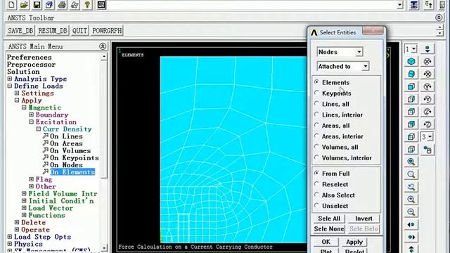 ansys Electromagnetic force of current carrying conductor 载流导体的电磁力 смотреть онлайн