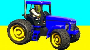 Синий трактор и супергерои мультфильм для детей с детскими песнями