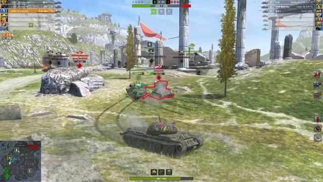 Т-54 обл. - почти безнаказанно уничтожает танки уровнем старше ; Критика реплея, WoT Blitz | ZAF смотреть онлайн