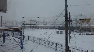 РЖД-Завалило снегом в конце апреля, формируем состав Пермь-Москва 229 Текущий ремонт в составе 353