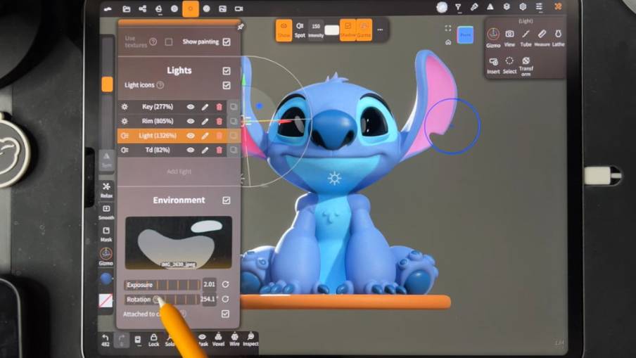 3D Sculpting Stitch! Стич в Nomad Sculpt