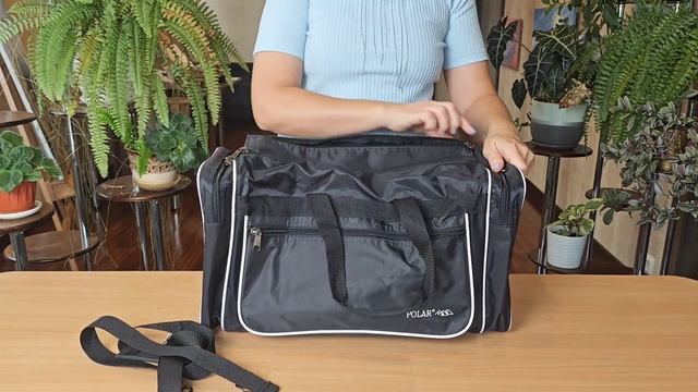 Спортивная сумка Polar 6007 черная с белым смотреть онлайн
