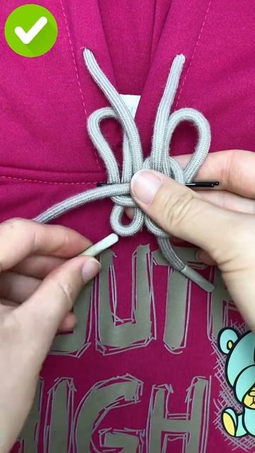How To Tie Hoodie Rope? Sweater Strings/ Laces Tie Styles EP326623 #shorts #lacing #hoodielacing