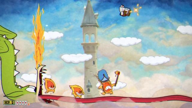 КАПХЕД против ДРАКОНА Игра с огоньком в Cuphead 12