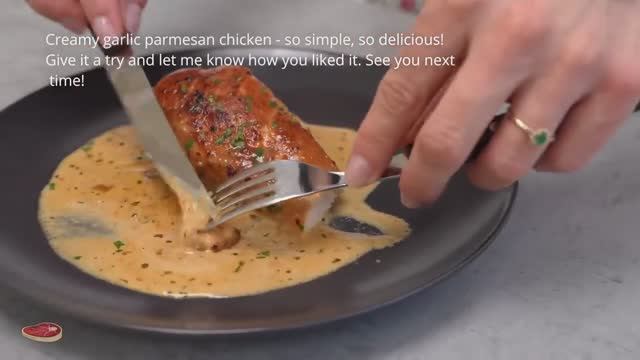 Курица в сливочном соусе с чесноком и пармезаном смотреть онлайн