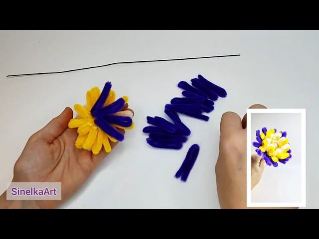 Цветы из пушистой проволоки своими руками Pipe Cleaner / Синельная проволока мастер класс смотреть онлайн