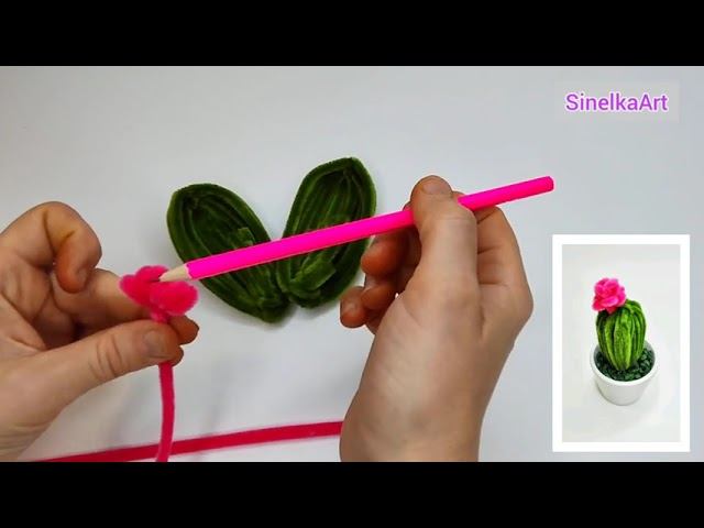 Кактус / DIY / Tutorial / Синельная проволока мастер класс смотреть онлайн