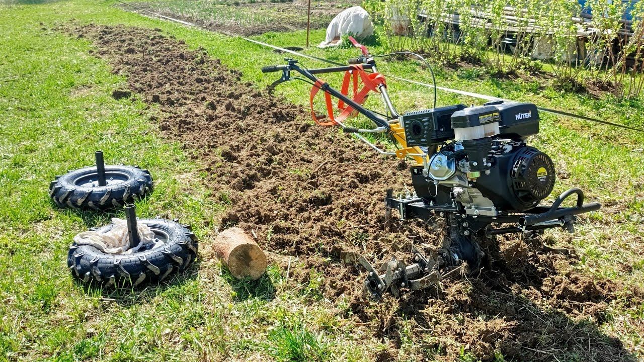 культиватор huter mk-15000p начал пахать целину. пробую фрезы впервые. весенняя вспашка огород дача смотреть онлайн