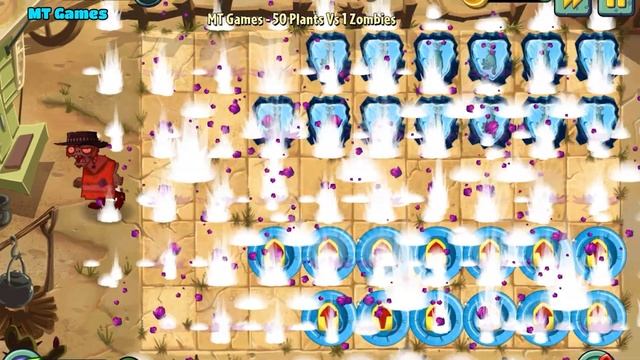 50 Plants Power Up Vs Poncho Zombie Level 30 - PvZ 2 Gameplay смотреть онлайн