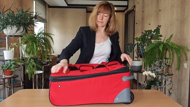 Дорожная сумка на колесах Polar П7123 красная смотреть онлайн