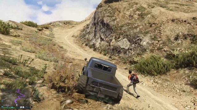 GTA V - Subindo o Monte Chiliad com o RAT TRUCK! CHIMBICA DA DLC! (Ps4) смотреть онлайн