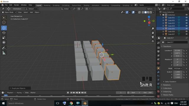 How to repeat command in Blender.#How to repeat command in Blender. смотреть онлайн