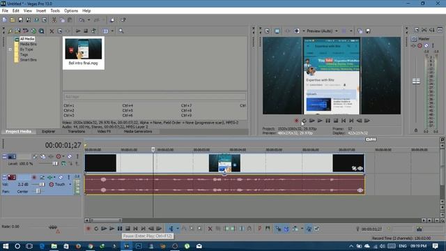 [HINDI]How to make Audio Louder in Sony Vegas Pro 13.0| Tutorial #6 смотреть онлайн