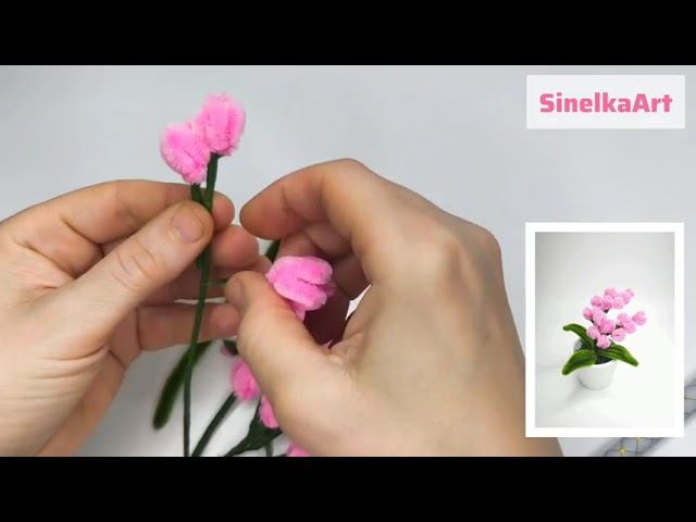 Цветы из синельной проволоки / Синельная проволока мастер класс #diy смотреть онлайн