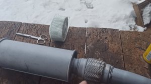 Как быстро отремонтировать гофру глушителя на Рено.