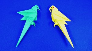 Как сделать попугая из бумаги. Оригами попугай из бумаги