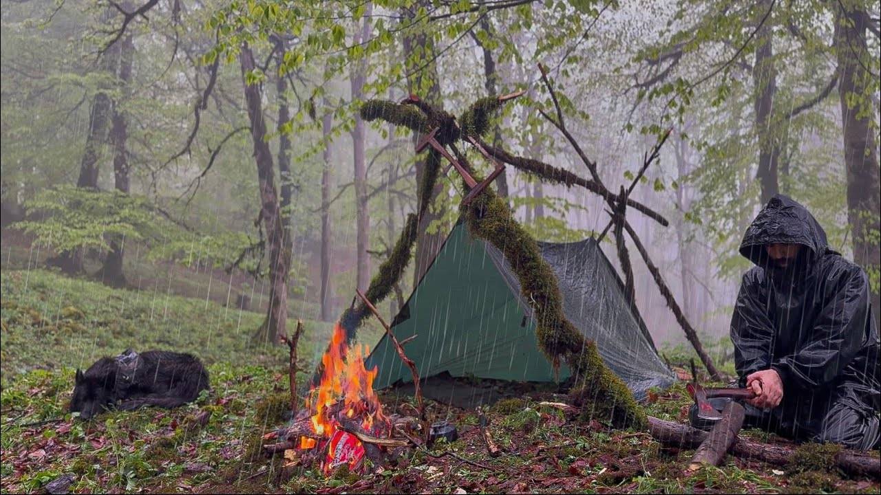 Смогу ли я ВЫЖИТЬ под ПРОЛИВНЫМ ДОЖДЕМ? Разбив лагерь в грозу смотреть онлайн
