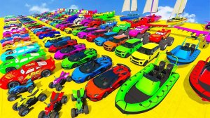 Машинки летают и прыгают! Развивающие мультики Машины помощники. Мультфильмы про машинки