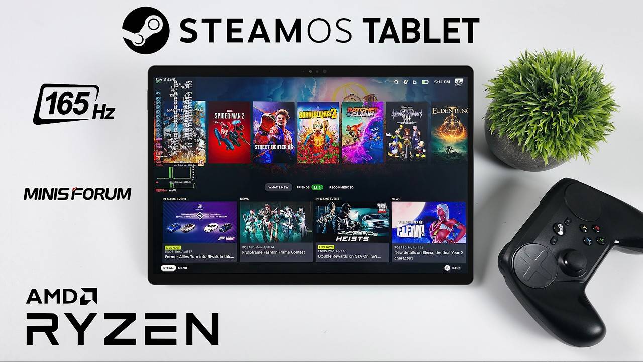 Official SteamOS 3.8 On A Tablet Is CRAZY! 165Hz AMD Ryzen POWER! смотреть онлайн