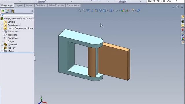 SolidWorks - Gelenksverknüpfung, flexible Baugruppen смотреть онлайн