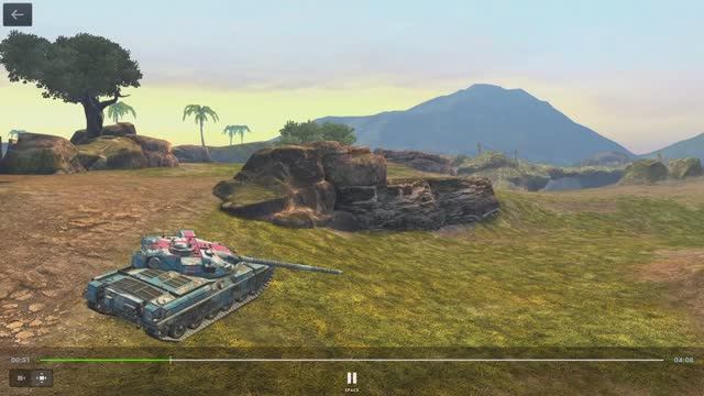неплохой бой на чифе в Tanks Blitz