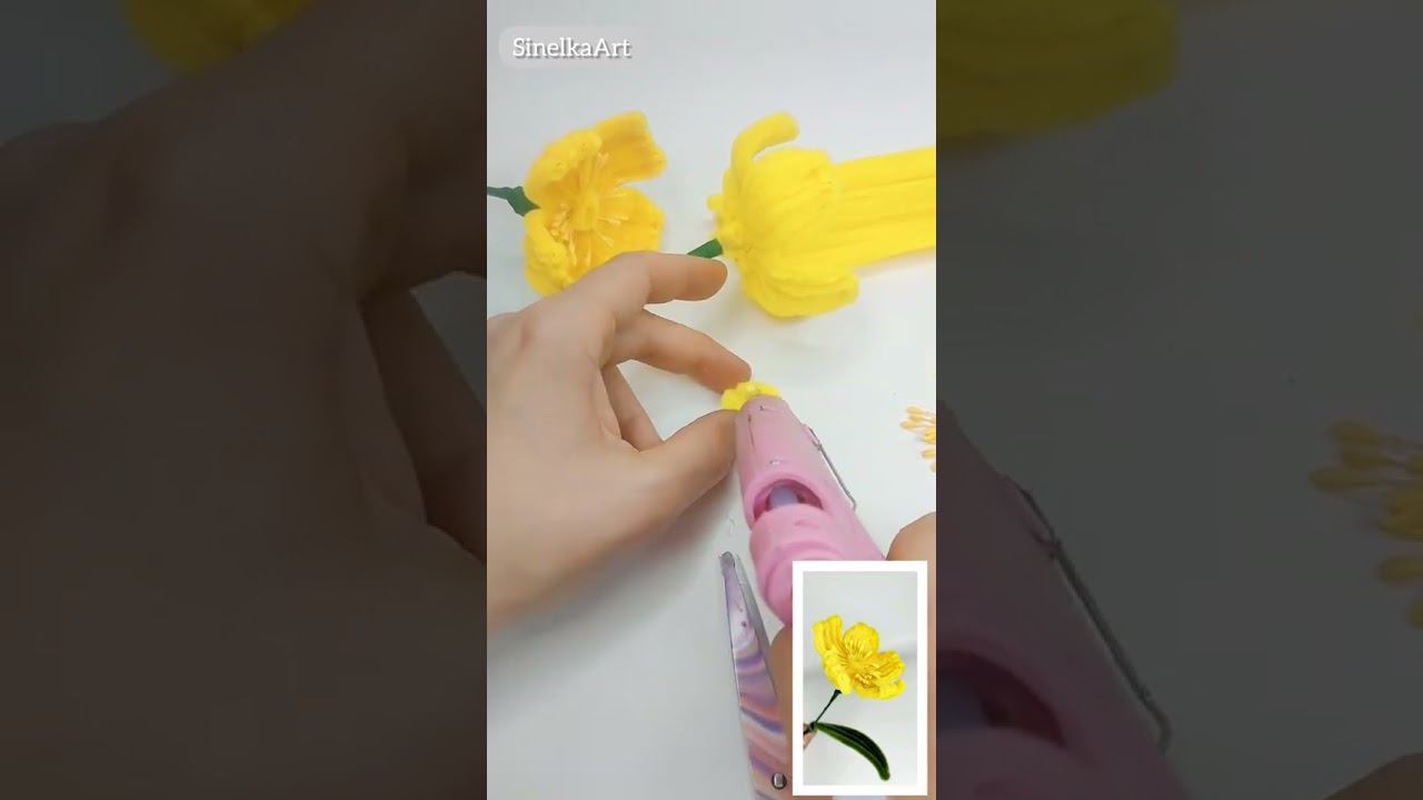 Цветы из синельной проволоки / Синельная проволока мастер класс #diy #art #handmade #flowers смотреть онлайн