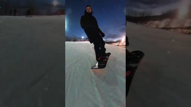 Кант Нагорная на сноуборде с Insta360 one x2 смотреть онлайн