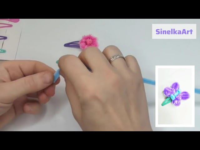 Заколка своими руками / Синельная проволока мастер класс #diy #crochet #handmade #craft смотреть онлайн