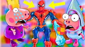 Свинка Пеппа и Дракон! Что сделал Человек Паук? Веселое видео не мультики про игрушки