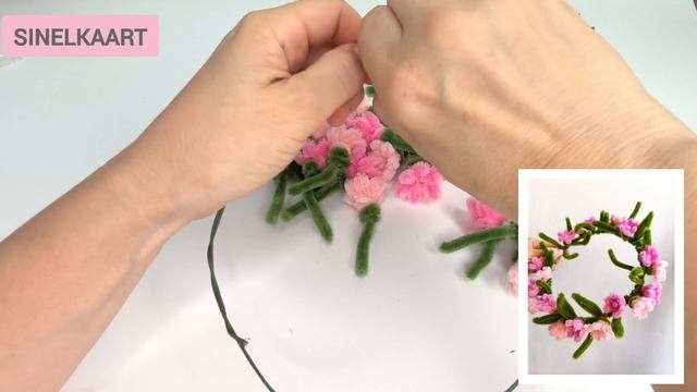 Венок на голову из синельной проволоки своими руками смотреть онлайн