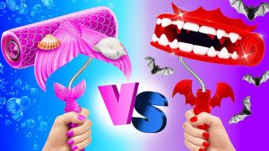 Русалка против ВАМПИРА Челлендж! Проигравший станет УРОДЛИВЫМ ботаником. Кто победит?