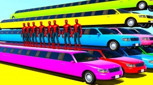 Мультики про Длинные Цветные Машинки и Квадроциклы Человек Паук и Супергерои Мультик для Детей