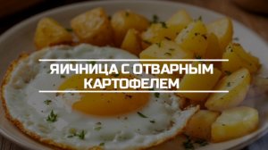 Готовим на завтрак яичницу с картошкой.