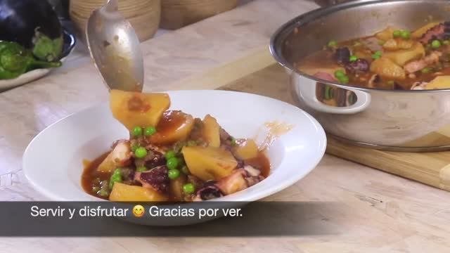 Средиземноморское рагу из осьминога и картофеля смотреть онлайн