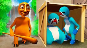 ТУНГ ТУНГ ТУНГ САУР ИЩЕТ НАС! ТРАЛАЛЕРО ТРАЛАЛА В НЫЧКЕ!ПЛАСТИЛИНОВЫЕ ПРЯТКИ В HUMAN FALL FLAT