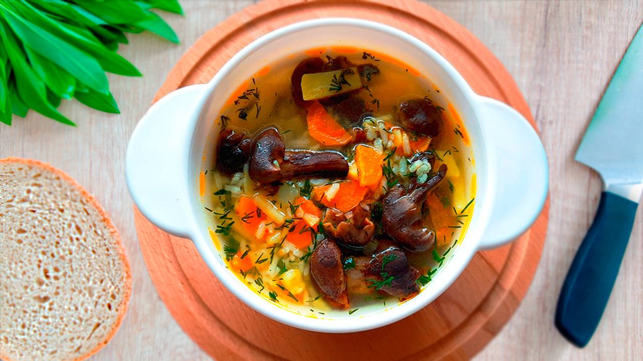 Рецепт супа с опятами