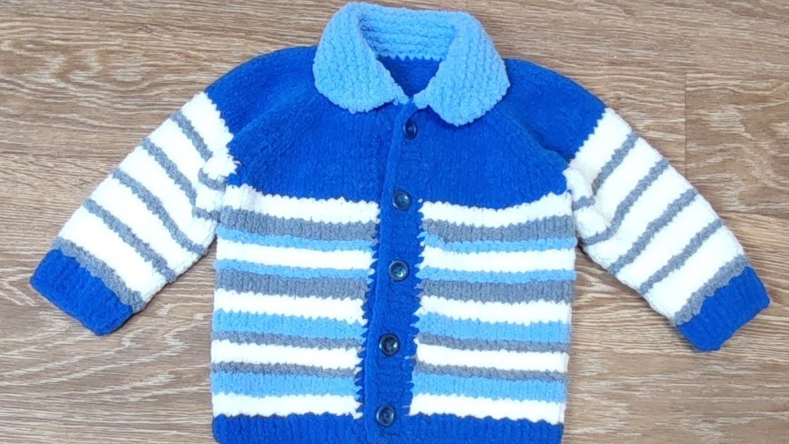 Как связать самую простую детскую кофточку из Ализе софт