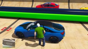 СПУСК БЕЗ ТОРМОЗОВ НА САМОМ ДЛИННОМ ЛИМУЗИНЕ MARUTI SUZUKI SWIFT ПО ТРАМПЛИНУ В ГТА 5