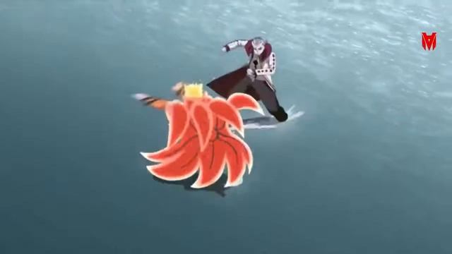 Наруто В Режиме Бариона Против Ишики  Полный Бой    ПРОЩАНИЕ С КУРАМОЙ