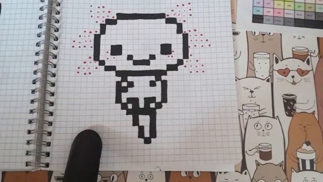 ❤️Рисунки по клеточкам ❤️Аксолотль 💞🩷 смотреть онлайн