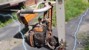 Запуск БЕНЗОПИЛЫ УРАЛ-2  после 20 лет кладовки / the launch of the Soviet chainsaw after 20 years