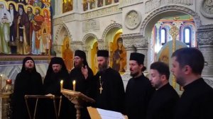 Знаменное пение "Пресвятая Богородица, спаси нас "