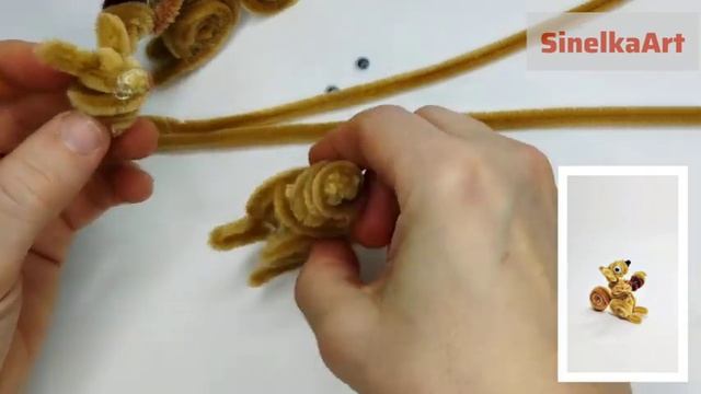 Детские поделки - белка / DIY / Tutorial / Синельная проволока мастер класс смотреть онлайн