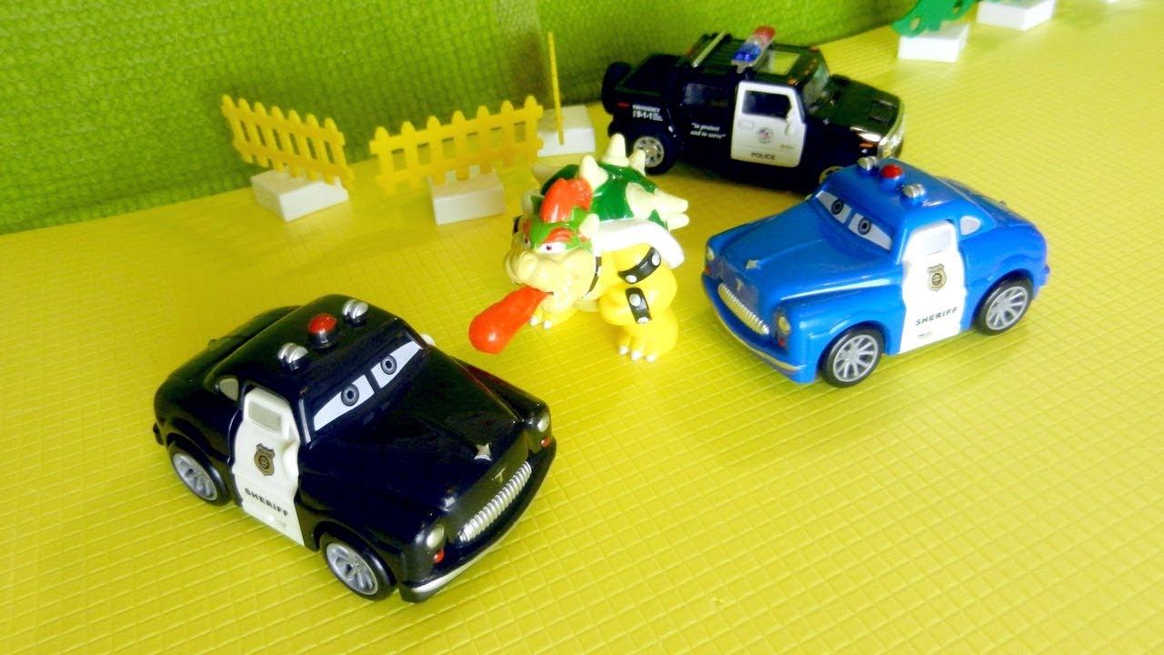 Игрушечные машинки. Тачки. Полицейские и банковская машины. Видео для детей смотреть онлайн